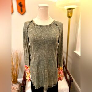 Able Distressed Long Sleeve Shirt